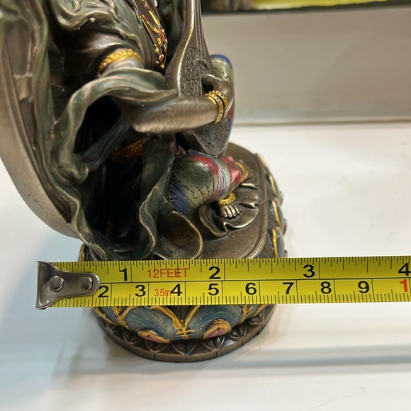 2011 Summit Hindu Goddess Statue Resin Figurine Sarawati- beautiful - Picture 10 of 10